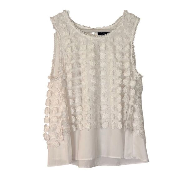 Kaari blue white lace overlay swing tank size small - Picture 1 of 8